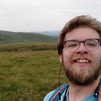 Selfie at the summit of a Pentland hill